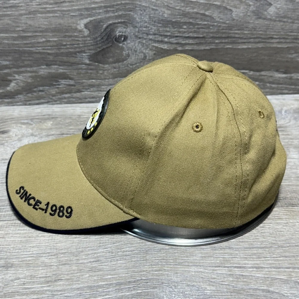 Guntec USA Hat Cap‎ Strap Back Mens Khaki Black Patch Embroidered Advertising